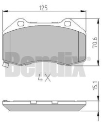 511249 BENDIX sada brzdových platničiek kotúčovej brzdy 511249 BENDIX