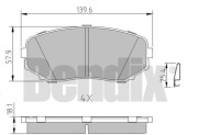 511253 Sada brzdových destiček, kotoučová brzda BENDIX