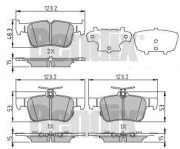 511291 Sada brzdových destiček, kotoučová brzda BENDIX