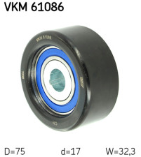VKM 61086 Vratná/vodicí kladka, klínový žebrový řemen SKF