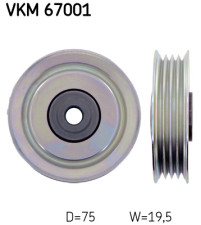 VKM 67001 Vratná/vodicí kladka, klínový žebrový řemen SKF