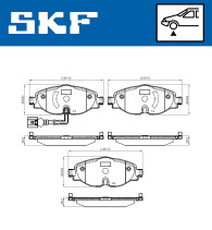 VKBP 80018 E SKF sada brzdových platničiek kotúčovej brzdy VKBP 80018 E SKF
