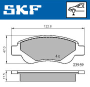 VKBP 80037 SKF sada brzdových platničiek kotúčovej brzdy VKBP 80037 SKF