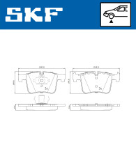 VKBP 80103 SKF sada brzdových platničiek kotúčovej brzdy VKBP 80103 SKF