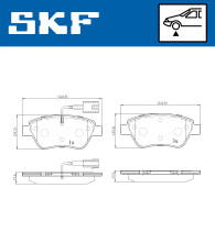VKBP 80145 E SKF sada brzdových platničiek kotúčovej brzdy VKBP 80145 E SKF
