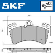 VKBP 80370 Sada brzdových destiček, kotoučová brzda SKF