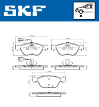 VKBP 80438 E SKF sada brzdových platničiek kotúčovej brzdy VKBP 80438 E SKF