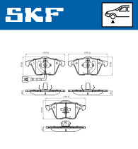 VKBP 80594 E SKF sada brzdových platničiek kotúčovej brzdy VKBP 80594 E SKF