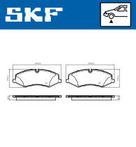VKBP 80703 SKF sada brzdových platničiek kotúčovej brzdy VKBP 80703 SKF