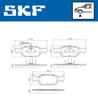 VKBP 80775 E SKF sada brzdových platničiek kotúčovej brzdy VKBP 80775 E SKF