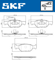 VKBP 80777 E Sada brzdových destiček, kotoučová brzda SKF