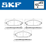 VKBP 81110 A SKF sada brzdových platničiek kotúčovej brzdy VKBP 81110 A SKF