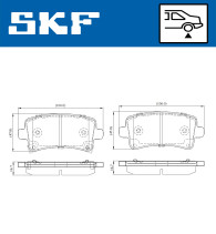 VKBP 90214 A Sada brzdových destiček, kotoučová brzda SKF