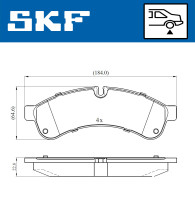 VKBP 90534 Sada brzdových destiček, kotoučová brzda SKF