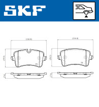 VKBP 90793 E SKF sada brzdových platničiek kotúčovej brzdy VKBP 90793 E SKF