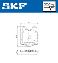 VKBP 91131 A Sada brzdových destiček, kotoučová brzda SKF