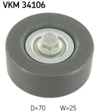 VKM 34106 Vratná/vodicí kladka, klínový žebrový řemen SKF