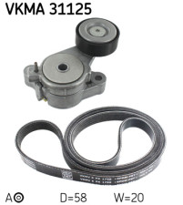 VKMA 31125 SKF ozubený klinový remeň - sada VKMA 31125 SKF