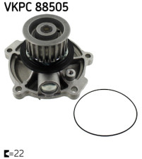 VKPC 88505 SKF vodné čerpadlo, chladenie motora VKPC 88505 SKF