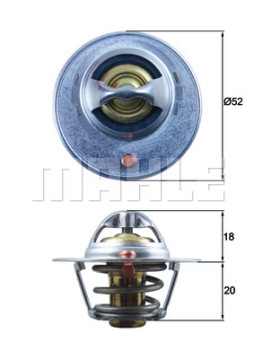 TX 185 82D Termostat, chladivo BEHR