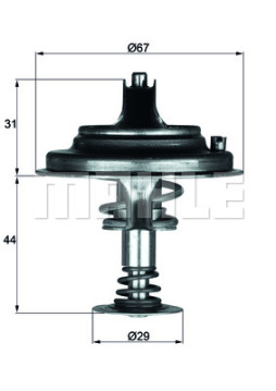 TX 26 80D Termostat, chladivo BEHR