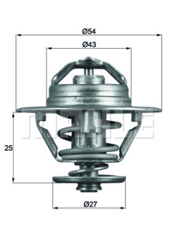 TX 93 83D Termostat, chladivo BEHR