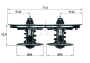 TX 32 80D Termostat, chladivo BEHR