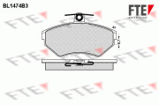 BL1474B3 Sada brzdových destiček, kotoučová brzda FTE