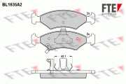 BL1635A2 Sada brzdových destiček, kotoučová brzda FTE