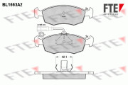 BL1663A2 Sada brzdových destiček, kotoučová brzda FTE