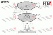 BL1664A2 Sada brzdových destiček, kotoučová brzda FTE