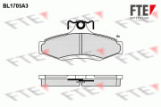 BL1705A3 Sada brzdových destiček, kotoučová brzda FTE