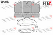 BL1758E2 Sada brzdových destiček, kotoučová brzda FTE