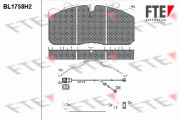 BL1758H2 Sada brzdových destiček, kotoučová brzda FTE