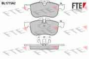 BL1775A2 Sada brzdových destiček, kotoučová brzda FTE