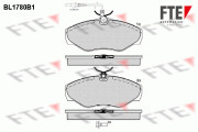 BL1780B1 Sada brzdových destiček, kotoučová brzda FTE