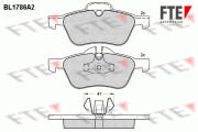 BL1786A2 Sada brzdových destiček, kotoučová brzda FTE