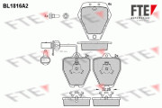 BL1816A2 Sada brzdových destiček, kotoučová brzda FTE