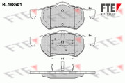 BL1886A1 Sada brzdových destiček, kotoučová brzda FTE
