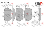 BL1895B2 Sada brzdových destiček, kotoučová brzda FTE