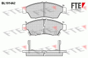 BL1914A2 Sada brzdových destiček, kotoučová brzda FTE