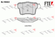 BL1968A3 Sada brzdových destiček, kotoučová brzda FTE