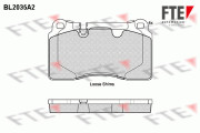 BL2035A2 Sada brzdových destiček, kotoučová brzda FTE