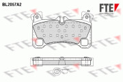 BL2057A2 Sada brzdových destiček, kotoučová brzda FTE