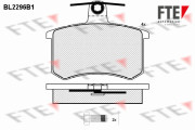 BL2296B1 Sada brzdových destiček, kotoučová brzda FTE