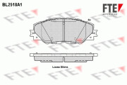 BL2518A1 Sada brzdových destiček, kotoučová brzda FTE