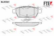 BL2635A1 Sada brzdových destiček, kotoučová brzda FTE