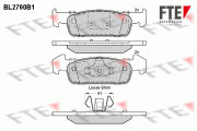 BL2760B1 Sada brzdových destiček, kotoučová brzda FTE