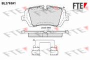 BL2763A1 Sada brzdových destiček, kotoučová brzda FTE
