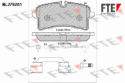 BL2792A1 Sada brzdových destiček, kotoučová brzda FTE
